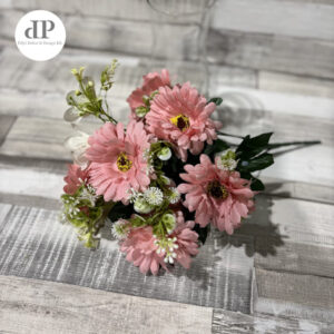 Selyem gerbera csokor kiegészítővel