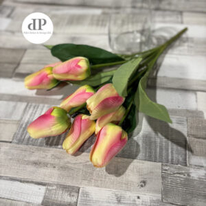 Nagyfejű selyem tulipán csokor