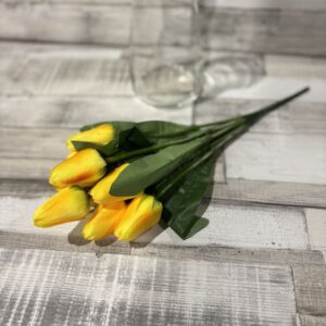 9 fejes selyem tulipán 35 cm