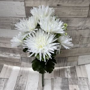 Tűlevelű krizantém csokor kiegészítővel 6 fejes 45 cm